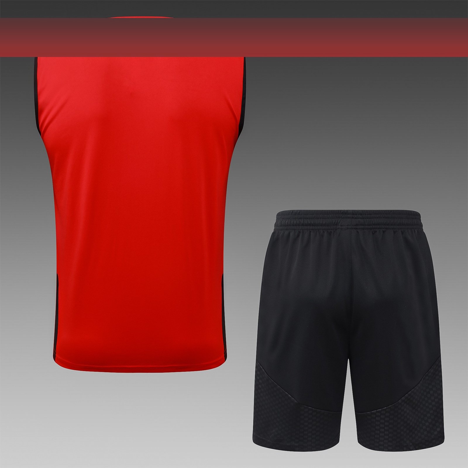 26/27 Manchester United Red Sleeveless Training Tracksuit Set - back view