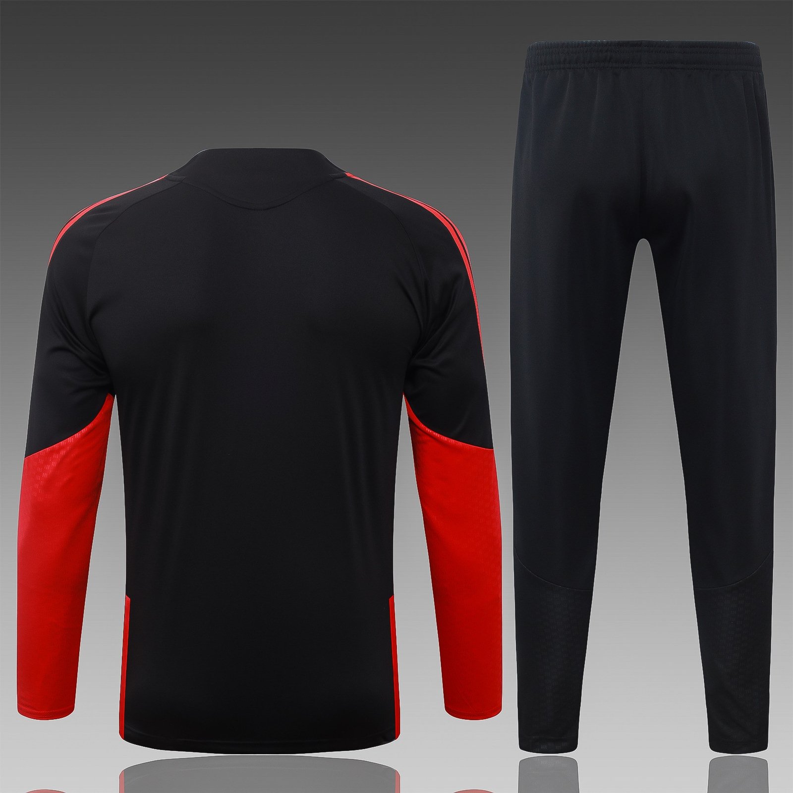 26/27 Manchester United Black Half-Zip Tracksuit Set - back view