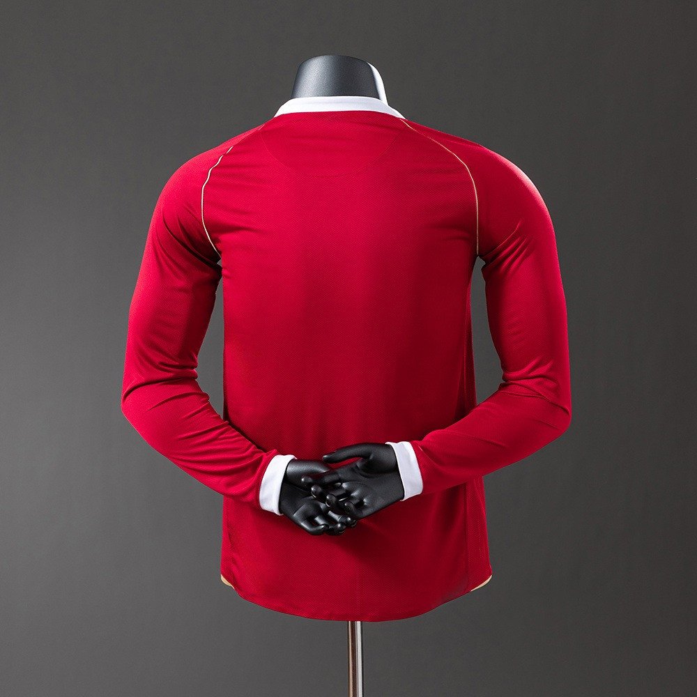 06/07 Manchester United Home Player Version Long Sleeve Retro Jersey - back view
