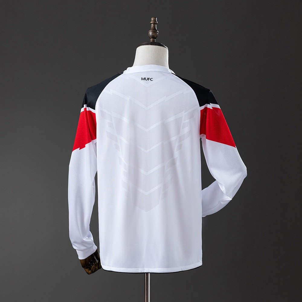 10/11 Manchester United Away Long Sleeve Retro Jersey - back view