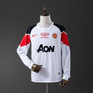 10/11 Manchester United Away Long Sleeve Retro Jersey - front view