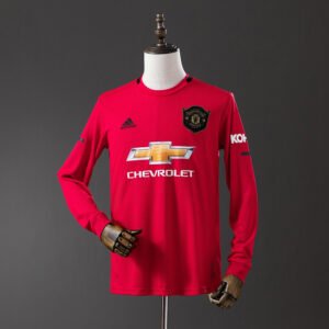 19/20 Manchester United Home Long Sleeve Retro Jersey - front view