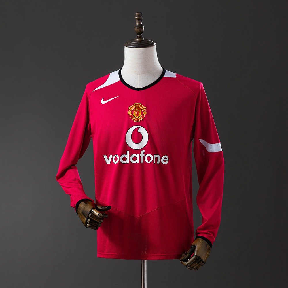 04/06 Manchester United Home Long Sleeve Retro Jersey - front view
