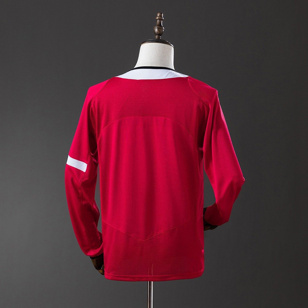 04/06 Manchester United Home Long Sleeve Retro Jersey - back view