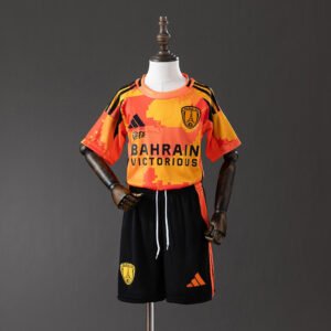 Goalkeeper Orange-Red Paris Saint-Germain 2025-2026 France Short Sleeve Jersey — White Sponsor Print (Fan Version)