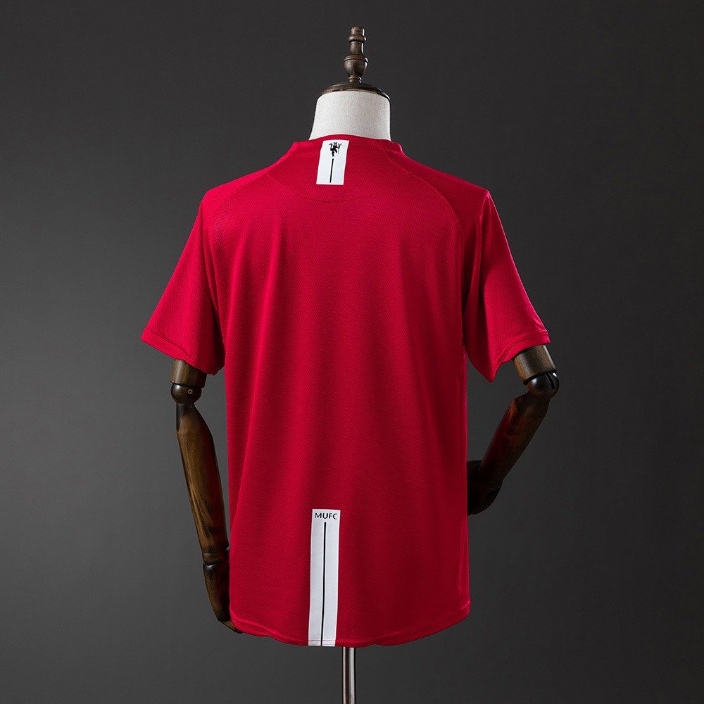 07/08 Manchester United Home Champions League Edition Retro Jersey - back view