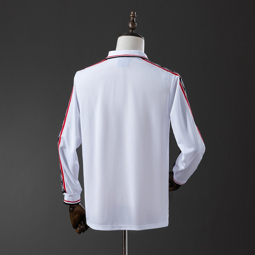 98/99 Manchester United Long Sleeve Retro Jersey - White - back view