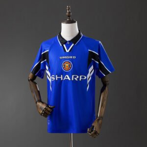96/98 Manchester United Second Away Retro Jersey - front view