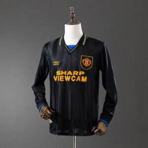 93/95 Manchester United Away Long Sleeve Retro Jersey - front view