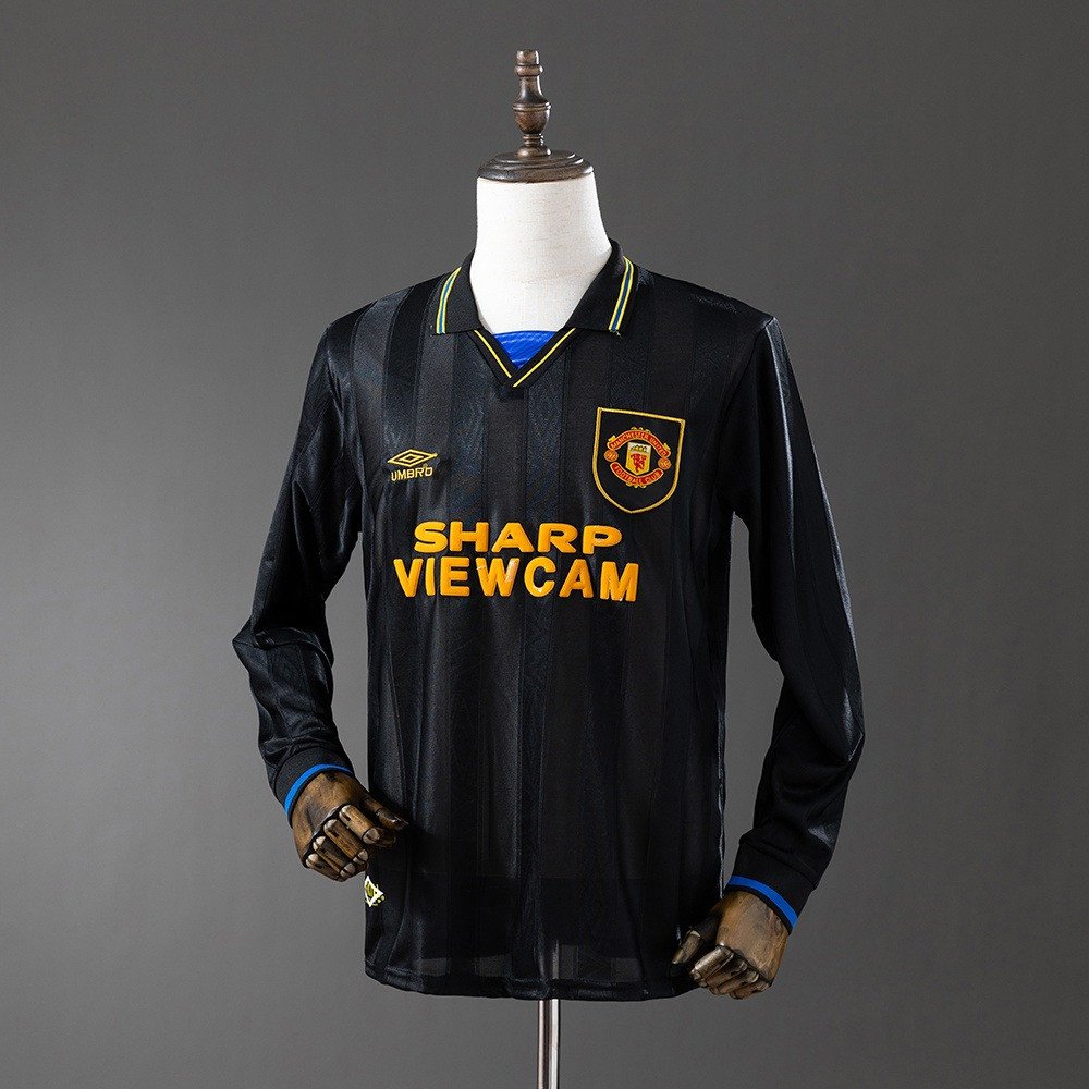 93/95 Manchester United Away Long Sleeve Retro Jersey - front view