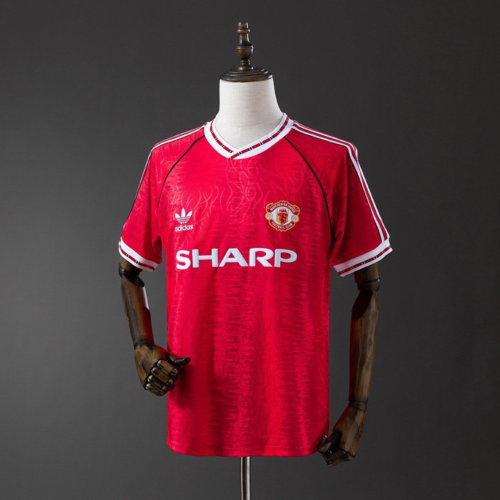 90/92 Manchester United Home Retro Jersey - front view