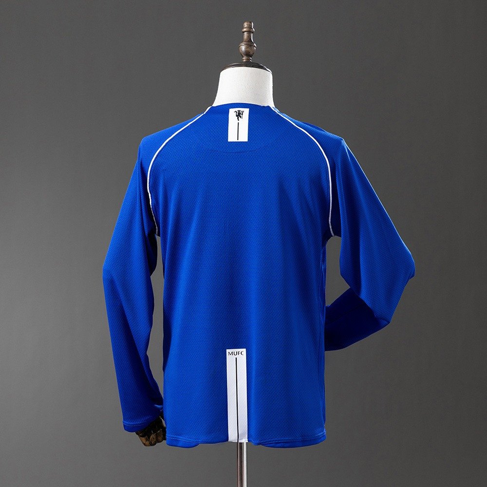 07/08 Manchester United Long Sleeve Retro Goalkeeper Jersey - Blue - back view