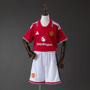 26/27 Manchester United Home Kids Kit Jersey - front view