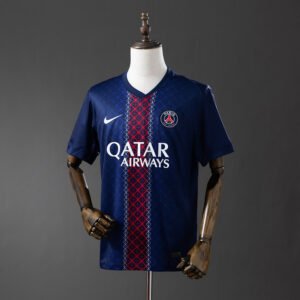 Paris Saint-Germain Navy with Red and White Centre Stripe Home Jersey 2023-2024 (France)