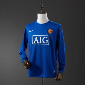 08/09 Manchester United Second Away Long Sleeve Retro Jersey - front view