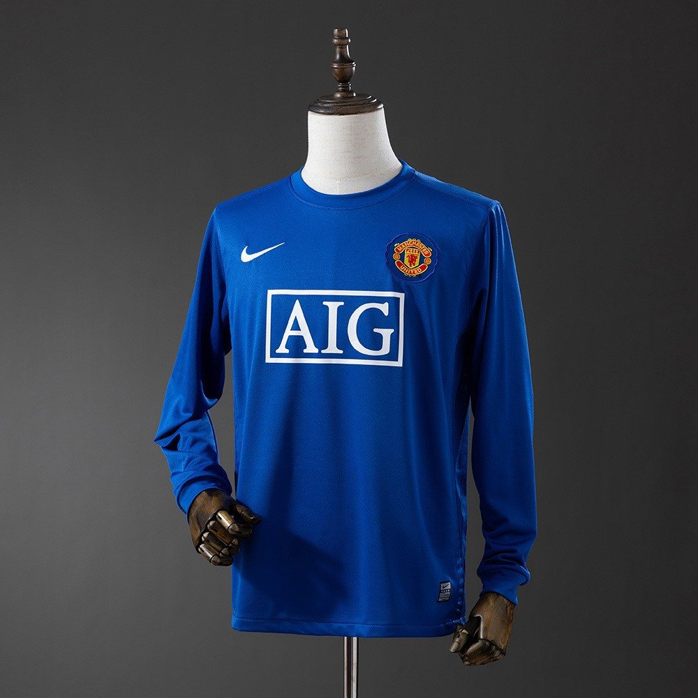 08/09 Manchester United Second Away Long Sleeve Retro Jersey - front view
