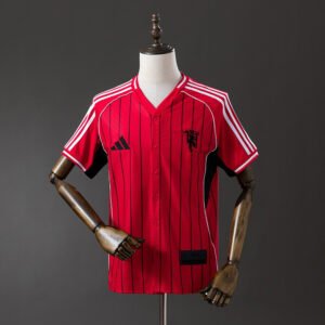 25/26 Manchester United US Pack Baseball Jersey - Red - front view