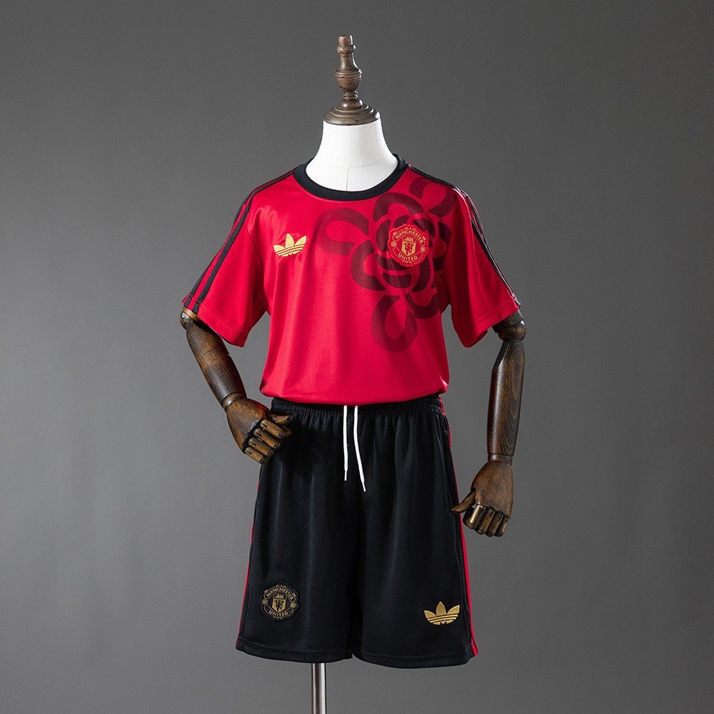 25/26 Manchester United Cultural Shirt Special Edition Kids Kit Jersey - Red - front view