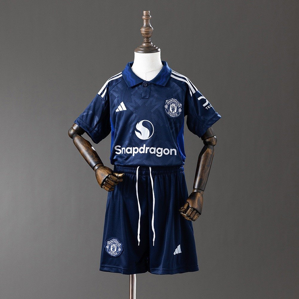 24/25 Manchester United Away Kids Kit Jersey - front view