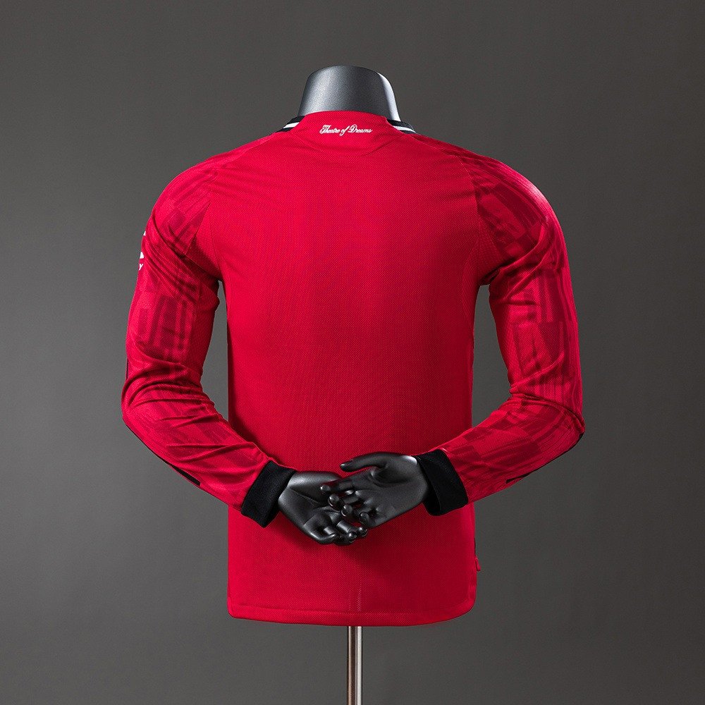 25/26 Manchester United Home Player Version Long Sleeve Jersey - back view