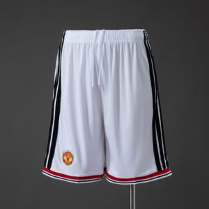 26/27 Manchester United Home Shorts - White - front view