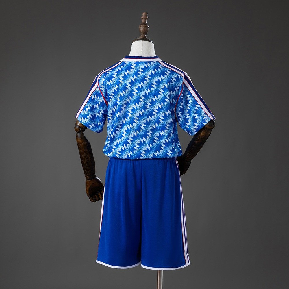 90/92 Manchester United Away Retro Kids Kit Jersey - back view