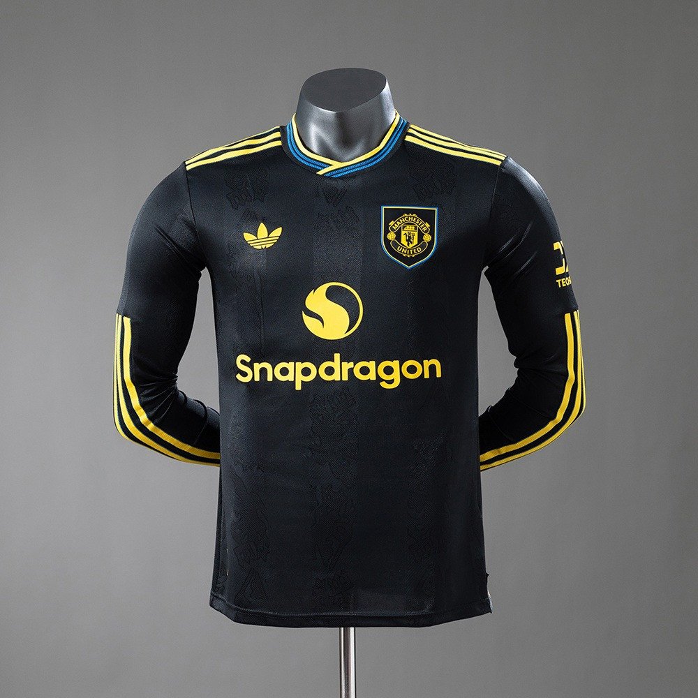 25/26 Manchester United Third Away Player Version Long Sleeve Jersey - front view