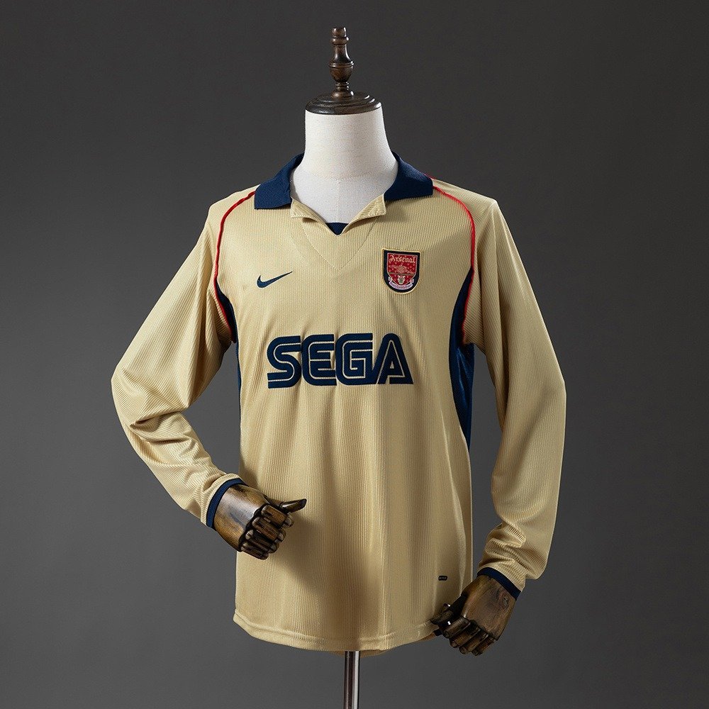 01/02 Arsenal Away Long Sleeve Jersey Retro - front view