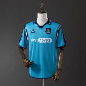 Away Jersey 2020-2021 Manchester City England – Dark Geometric Pattern with Rose Gold Etihad Sponsor