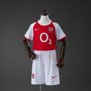 02/04 Arsenal Home Jersey Retro Kids Kit - front view