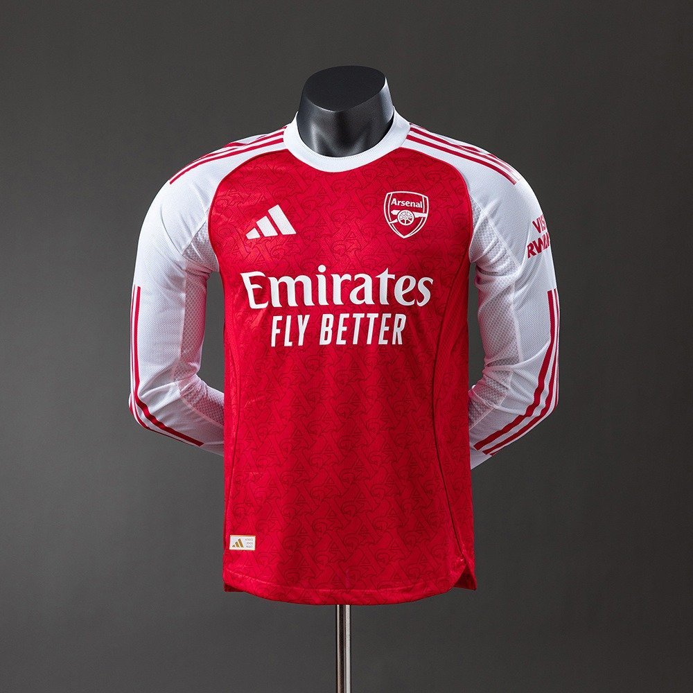 25/26 Arsenal Home Player Version Long Sleeve Jersey - front view
