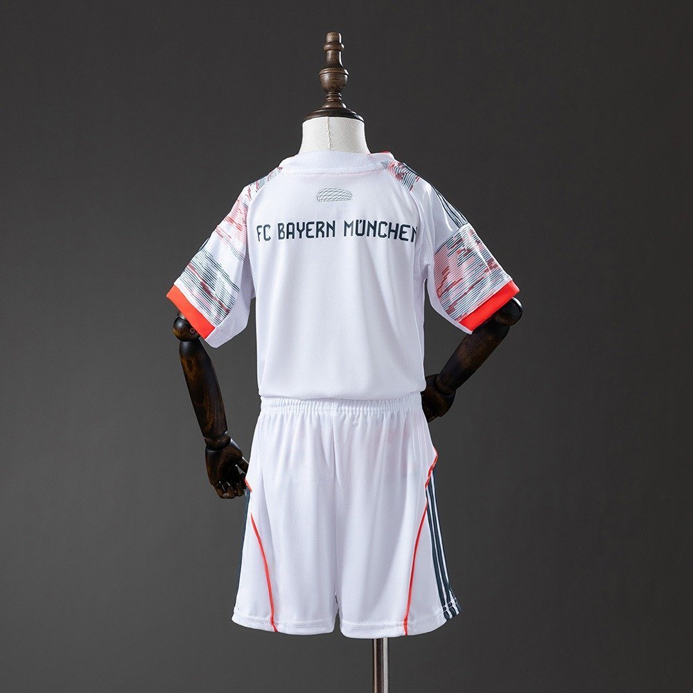 25/26 Bayern Munich Away Jersey Kids Kit - back view