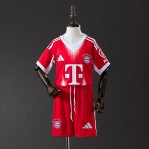 25/26 Bayern Munich Home Jersey Kids Kit - back view