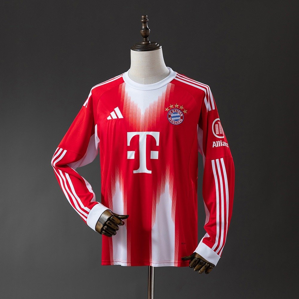 25/26 Bayern Munich Home Long Sleeve Jersey - front view