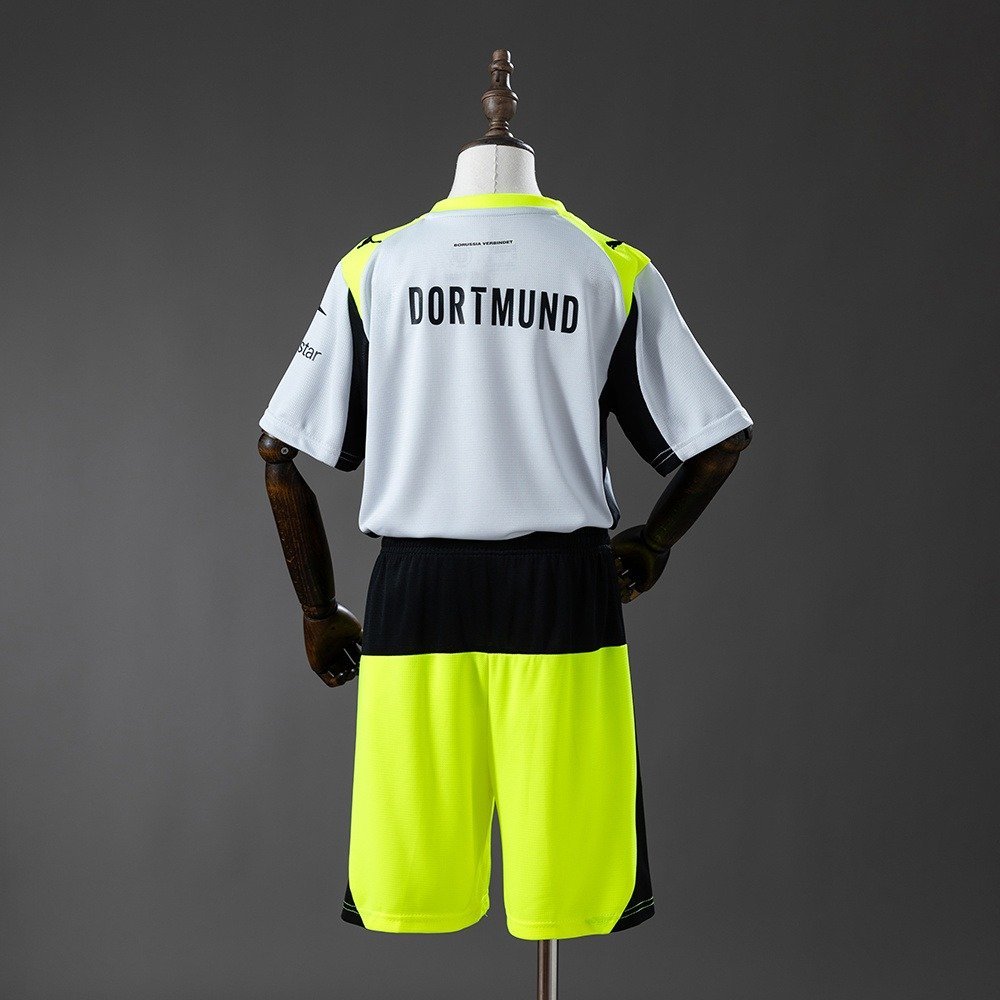 25/26 Borussia Dortmund Away Jersey Kids Kit - back view