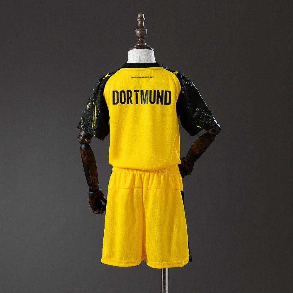 25/26 Borussia Dortmund Home Jersey Kids Kit - back view