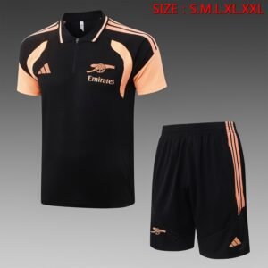 26/27 Arsenal Polo Black - front view