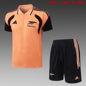 26/27 Arsenal Polo Orange - front view