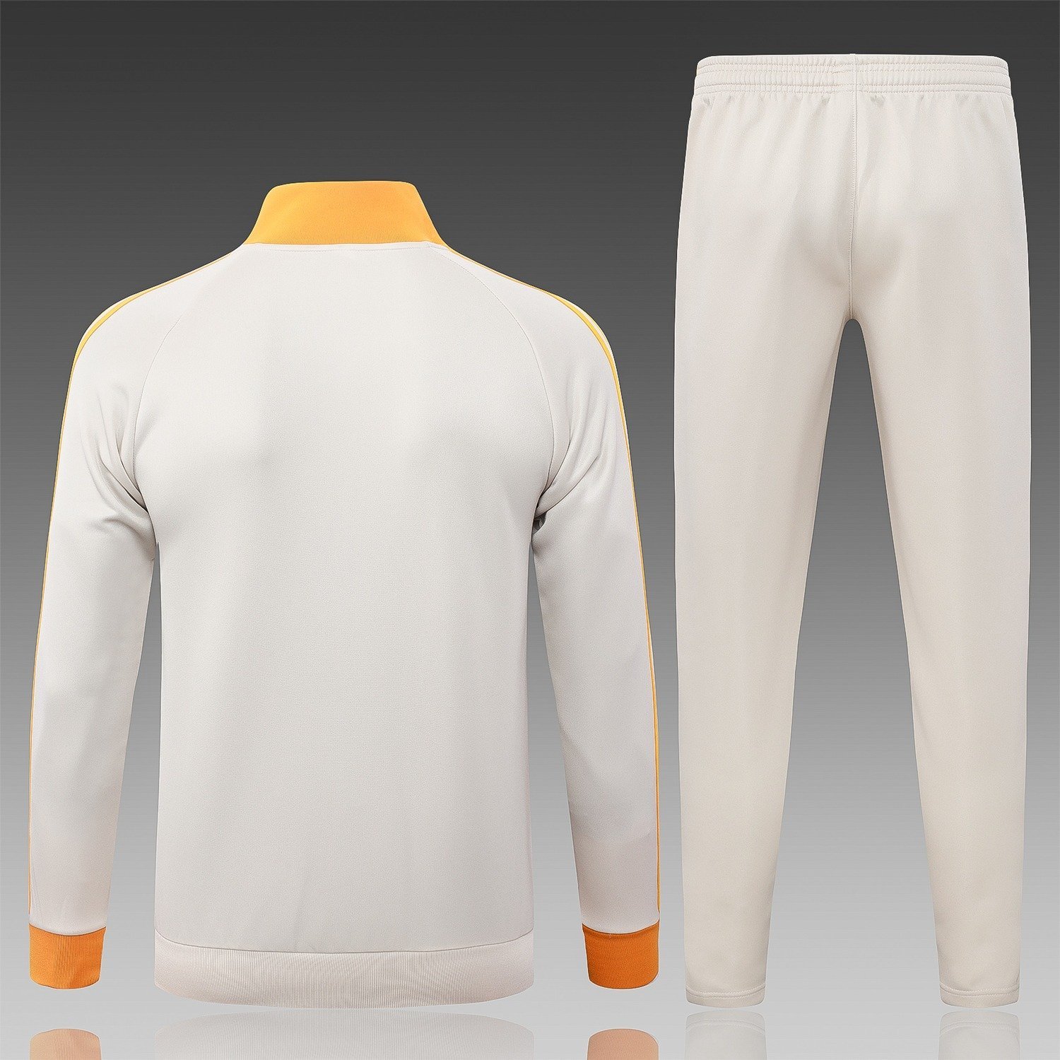 26/27 Bayern Munich Full-Zip Training Suit Beige Orange Collar - back view