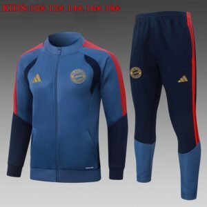26/27 Bayern Munich Full-Zip Training Suit Kids Kit Blue - front view