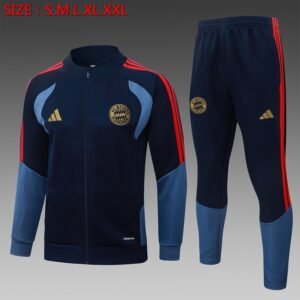 26/27 Bayern Munich Full-Zip Training Suit Royal Blue - front view