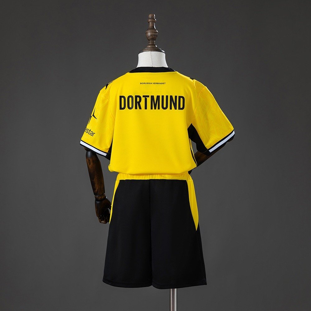 26/27 Borussia Dortmund Home Jersey Kids Kit - back view