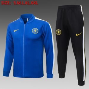 Chelsea 2026-2027 Training Suit - Blue Jacket and Black Pants with Yellow Accents