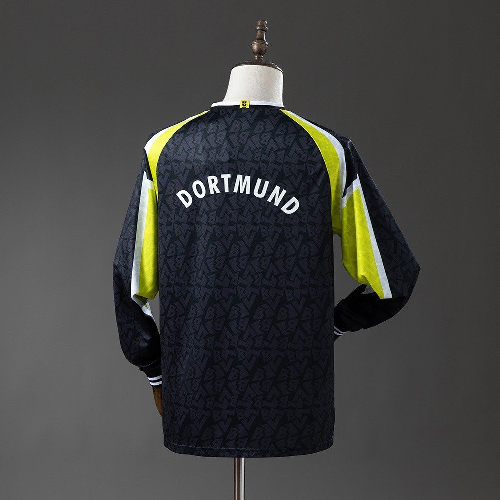 95/96 Borussia Dortmund Away Long Sleeve Jersey Retro - back view