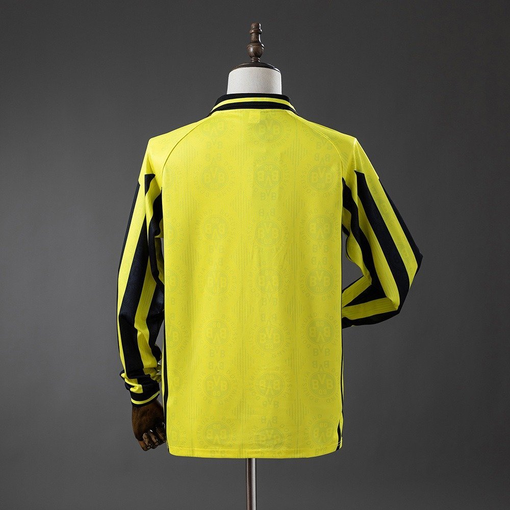 96/97 Borussia Dortmund Home Long Sleeve Jersey Retro - back view