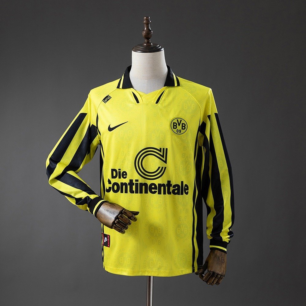 96/97 Borussia Dortmund Home Long Sleeve Jersey Retro - front view