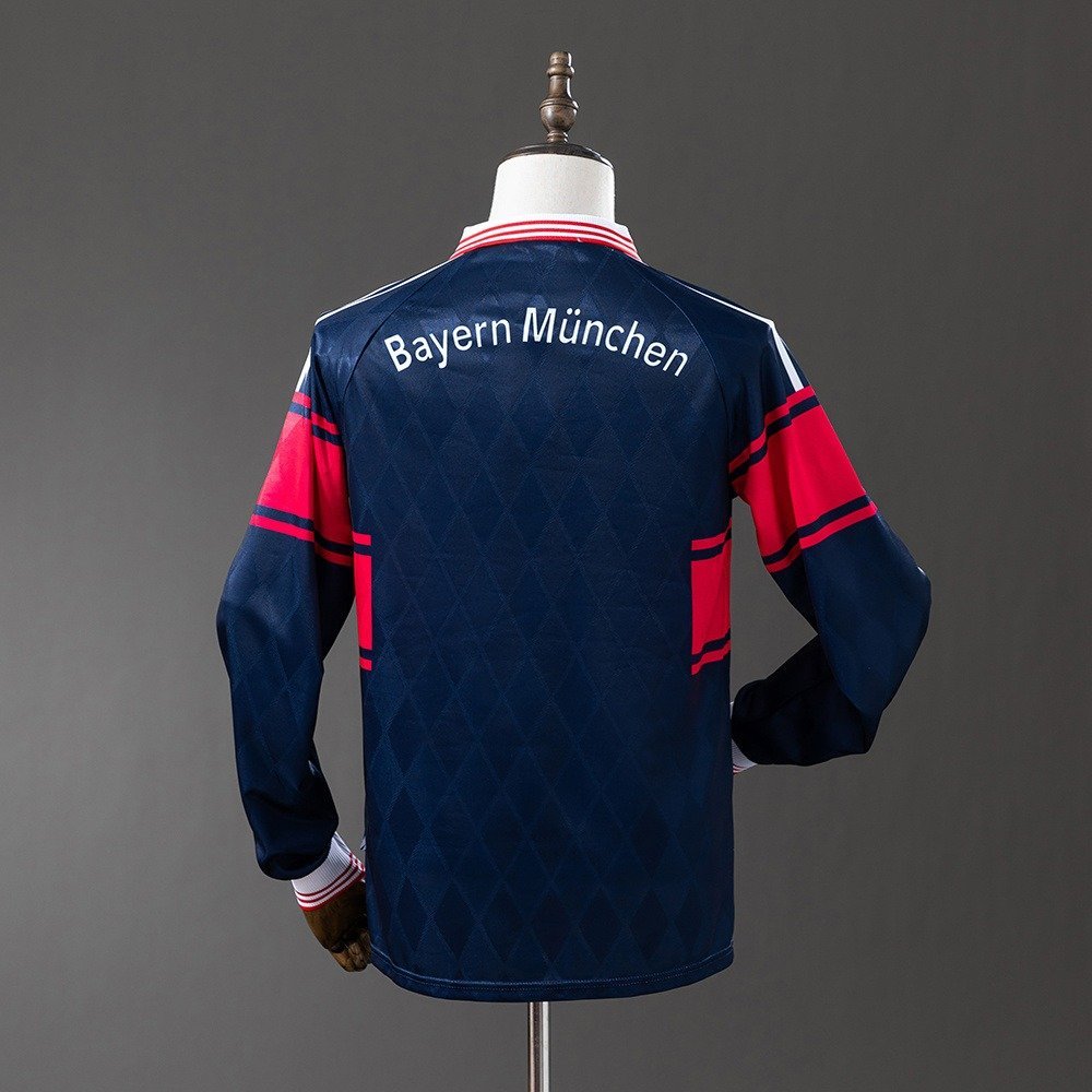 97/98 Bayern Munich Away Long Sleeve Jersey Retro - front view