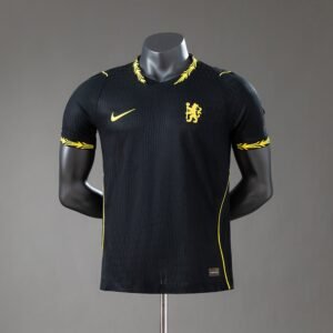 Chelsea 2026-2027 Third Away Player Version Jersey - Black with Gold Embroidery