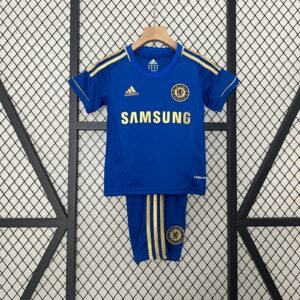 Chelsea 2015-2016 Home Kids Kit - Royal Blue with Blue Striped Sleeves and Matching Shorts