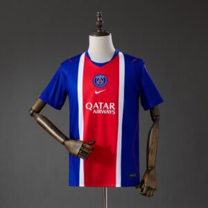 2026-2027  Paris Saint-Germain France Home Jersey – Blue, Red and White Vertical Stripes